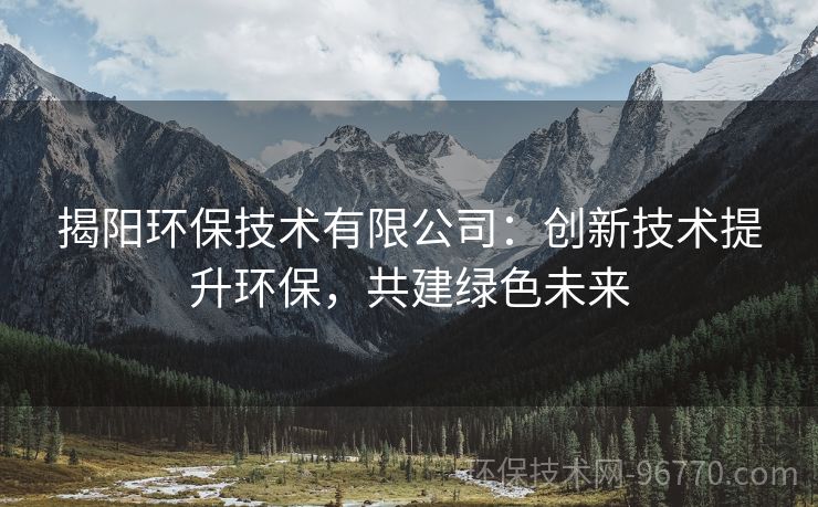 揭陽環(huán)保技術(shù)有限公司：創(chuàng)新技術(shù)提升環(huán)保，共建綠色未來