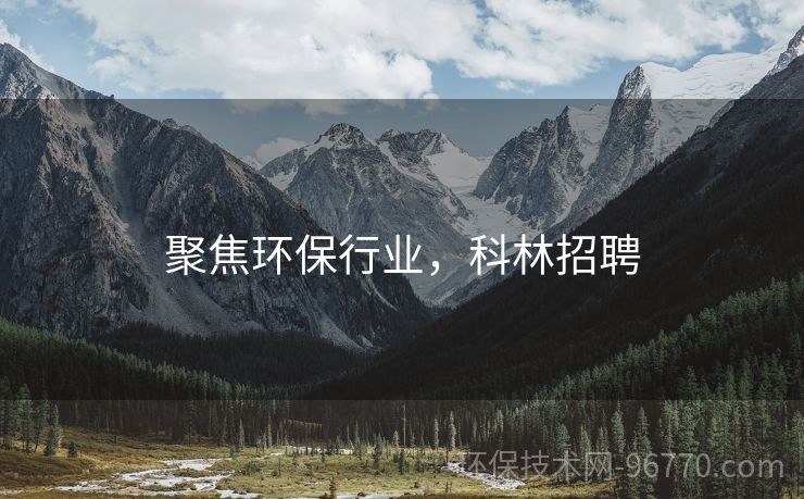 聚焦環(huán)保行業(yè)，科林招聘