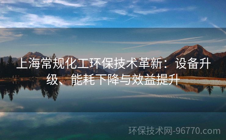 上海常規(guī)化工環(huán)保技術(shù)革新：設(shè)備升級(jí)、能耗下降與效益提升