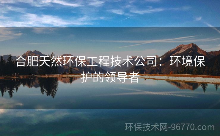 合肥天然環(huán)保工程技術(shù)公司：環(huán)境保護(hù)的領(lǐng)導(dǎo)者