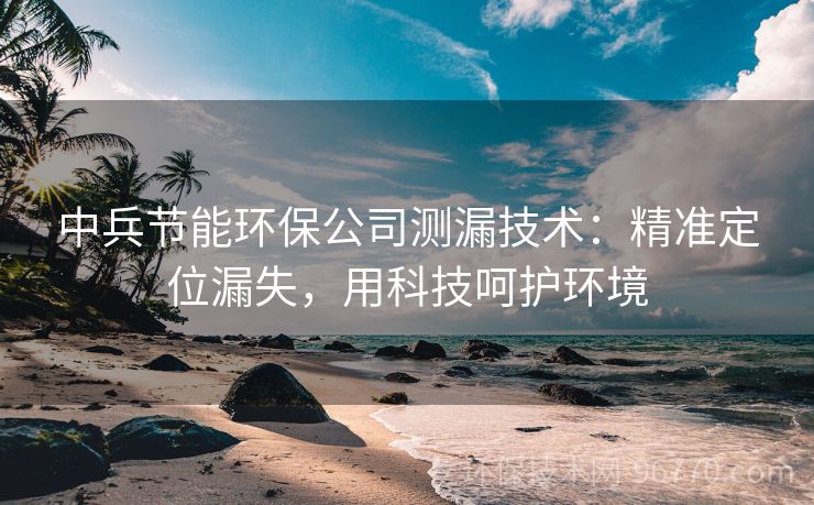 中兵節(jié)能環(huán)保公司測漏技術(shù)：精準(zhǔn)定位漏失，用科技呵護(hù)環(huán)境