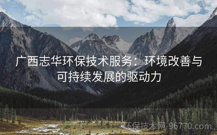 廣西志華環(huán)保技術(shù)服務(wù)：環(huán)境改善與可持續(xù)發(fā)展的驅(qū)動(dòng)力